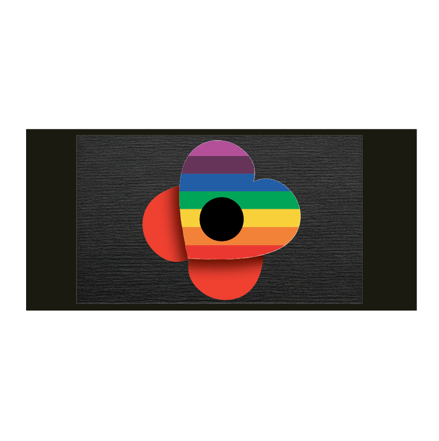 Remembrance Day Armband - LGBTQ poppy (RAINBOW POPPY)