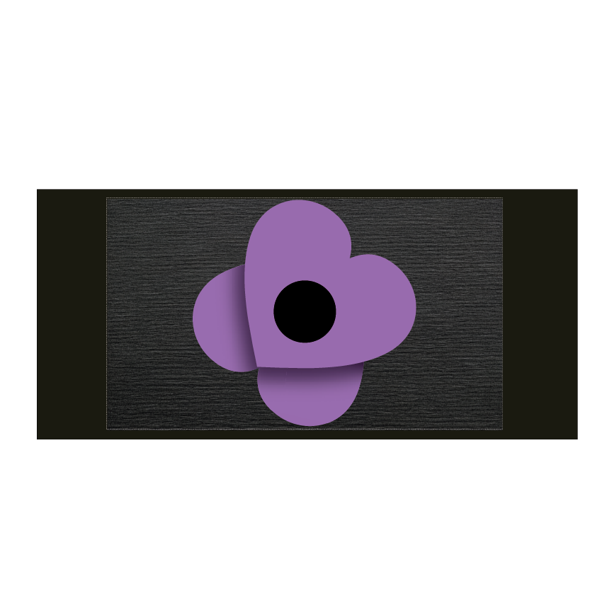 Remembrance Day Armband - Purple poppy