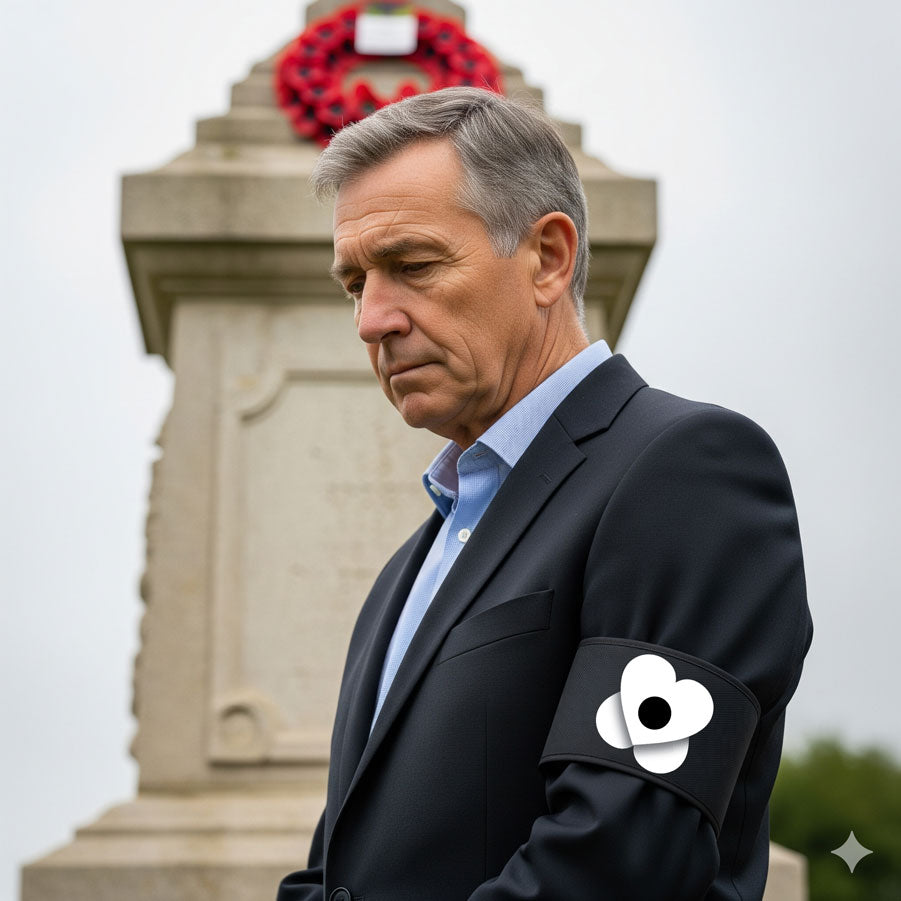 Remembrance Day Armband - White poppy