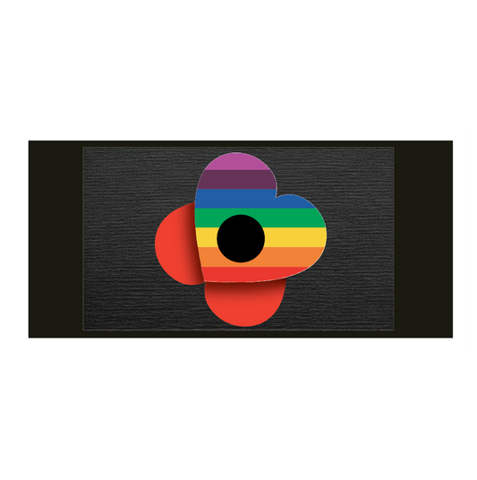 Remembrance Day Armband - LGBTQ poppy (RAINBOW POPPY)