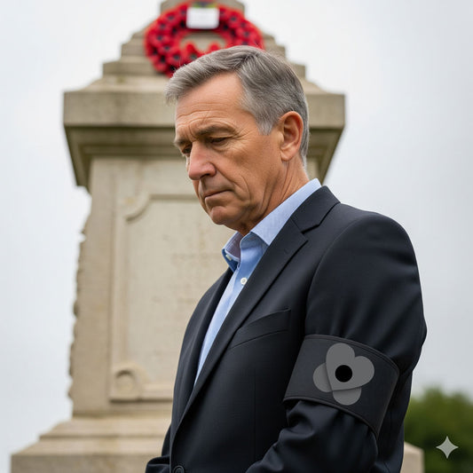 Remembrance Day Armband - Black poppy