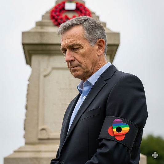 Remembrance Day Armband - LGBTQ poppy (RAINBOW POPPY)