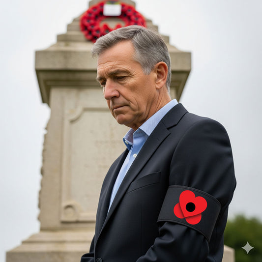 Remembrance Day Armband - Red poppy