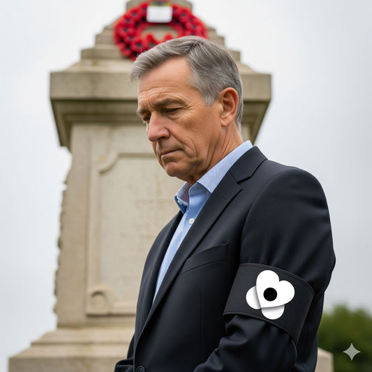 Remembrance Day Armband - White poppy